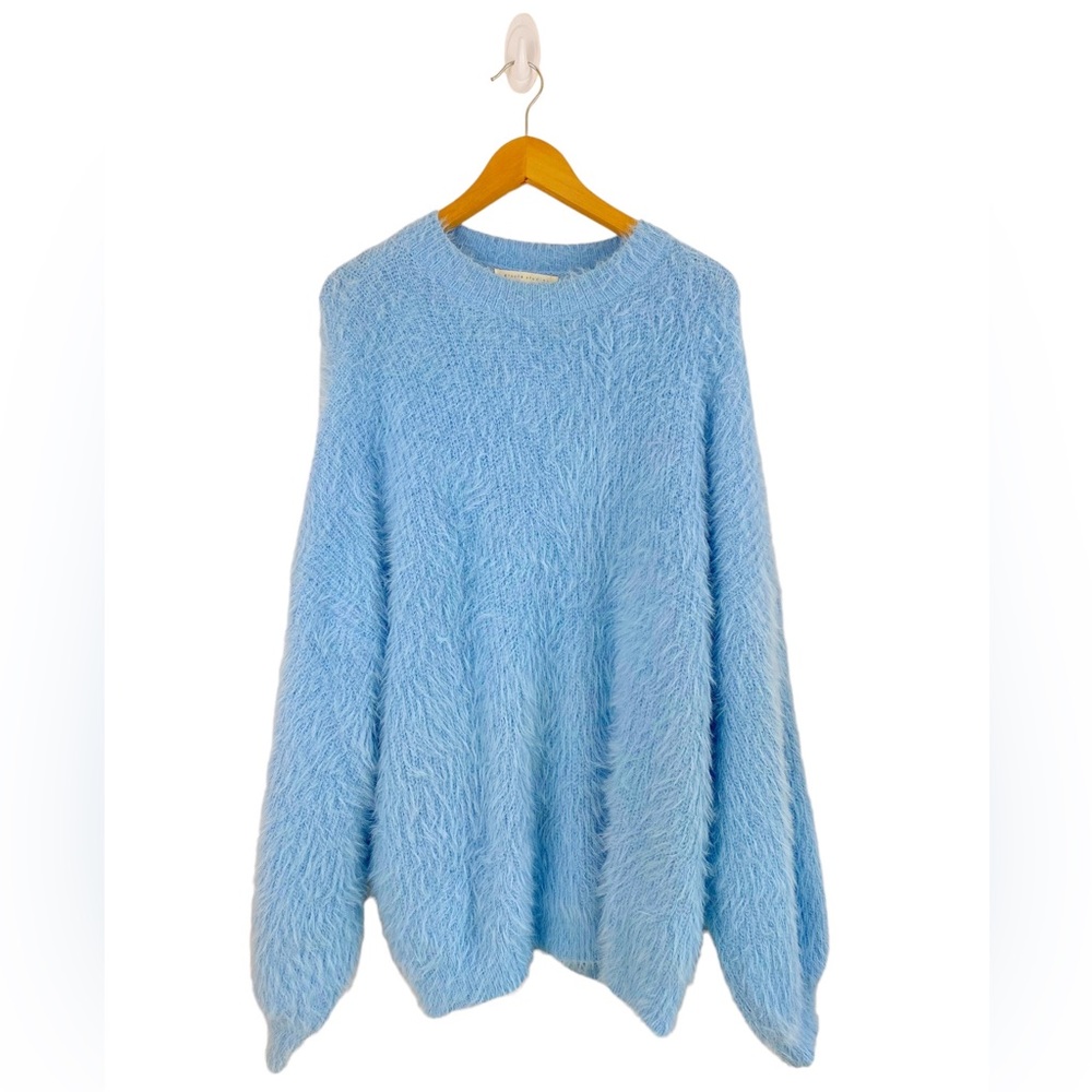 ✨Etophe Studios✨ Baby Blue Oversized Fuzzy Sweater Size M/L